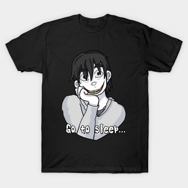 Jeff the Killer With Text T-Shirt by Media By Moonlight